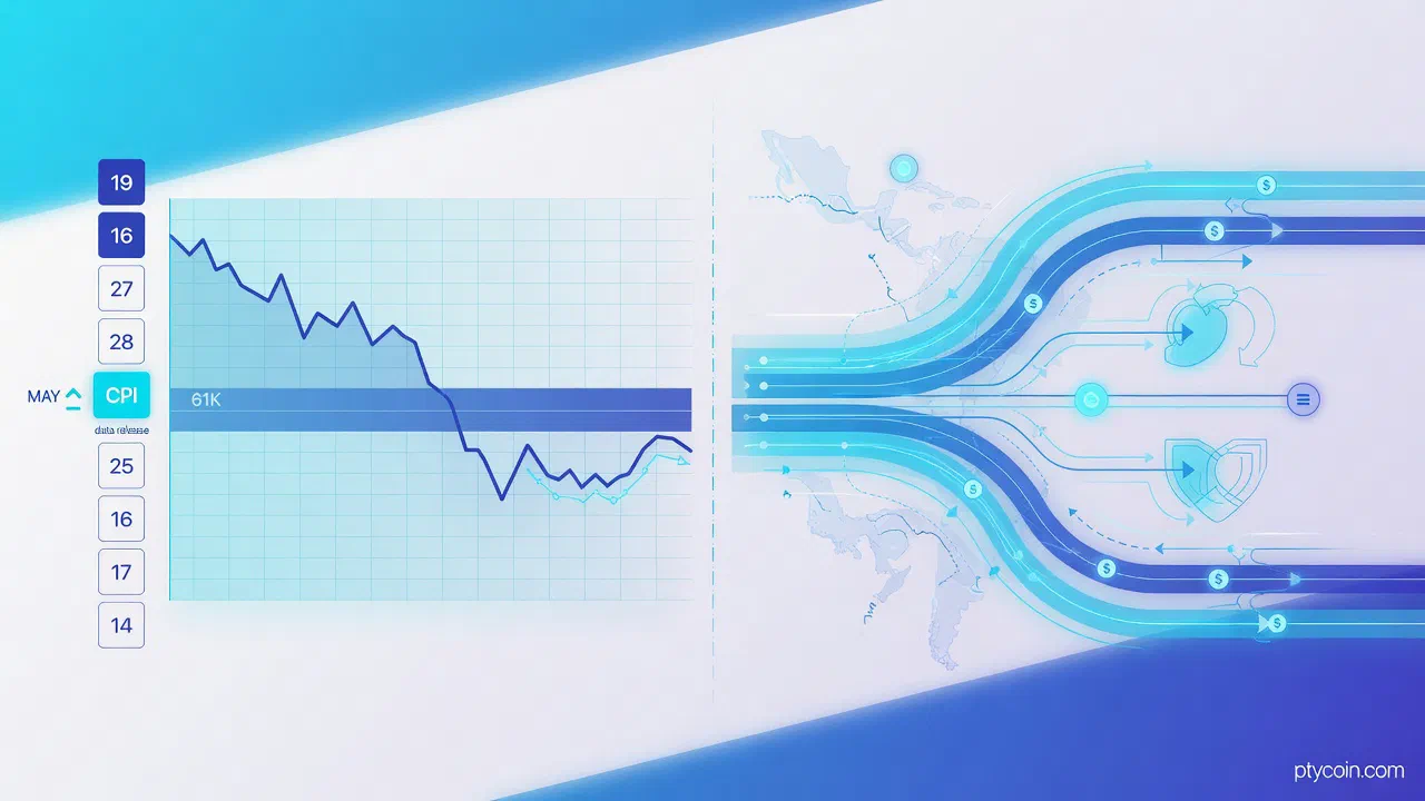 Bitcoin holds near $61,250 as May CPI looms and ETF outflows extend — the LatAm angle