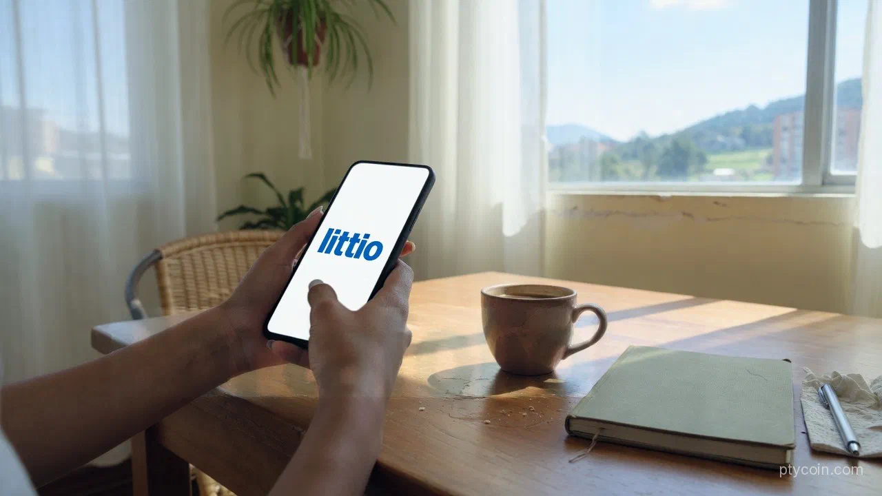 Littio, Bogotá's YC W23 dollar neobank, issues US ACH and EU IBAN details settled in USDC and EURC, a Mastercard for spend, and Bóvedas advertising up to 9.8% E.A., while Selenio S.A.S. operates as a mandatario outside Superfinanciera supervision