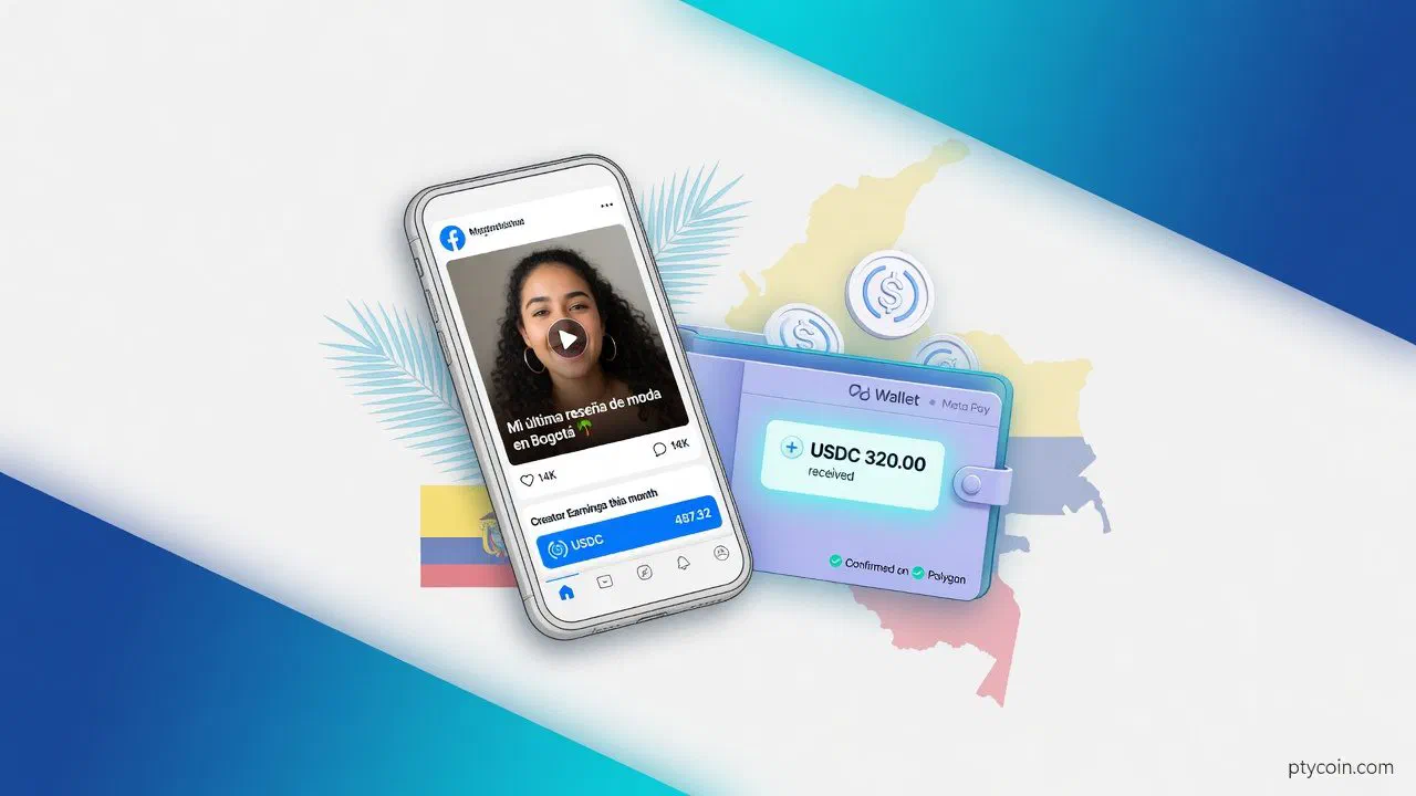Meta paga a creadores en USDC — Colombia va primero