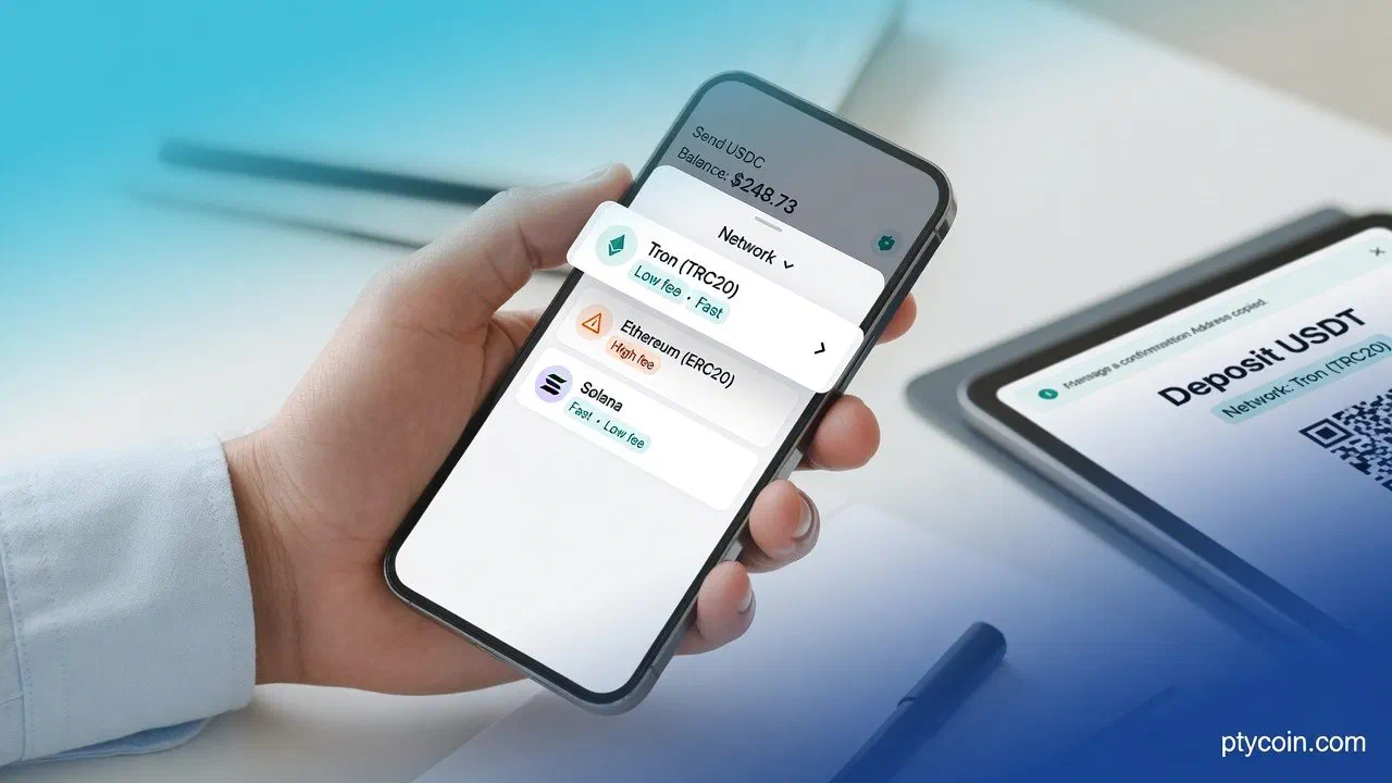Cómo elegir la red correcta para USDT y USDC